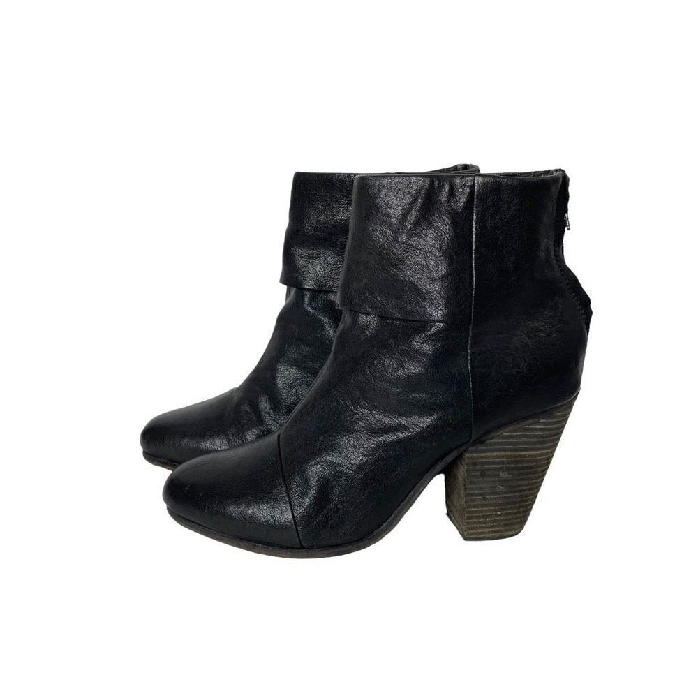 Rag & Bone Newbury leather‎ heeled ankle boots Size 10 black